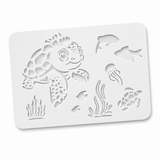 Stencil Vida Marinha — Molde para Pintar em Camiseta, Parede, Papel e Muito Mais
