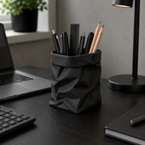Porta-Canetas Sacola de Papel — Design Criativo para Sua Mesa