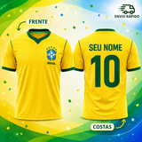 Camisa Brasil Copa do Mundo 2026 Com Seu Nome Personalizado