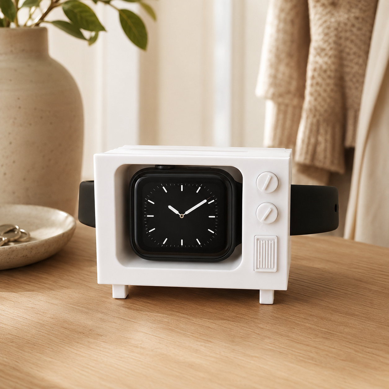 Suporte de Carregamento Smart Watch — TV Retrô
