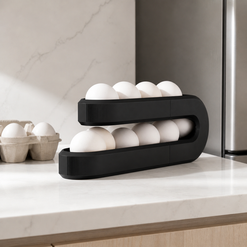 Dispensador de Ovos 10 Unidades — Organização Inteligente para sua Geladeira