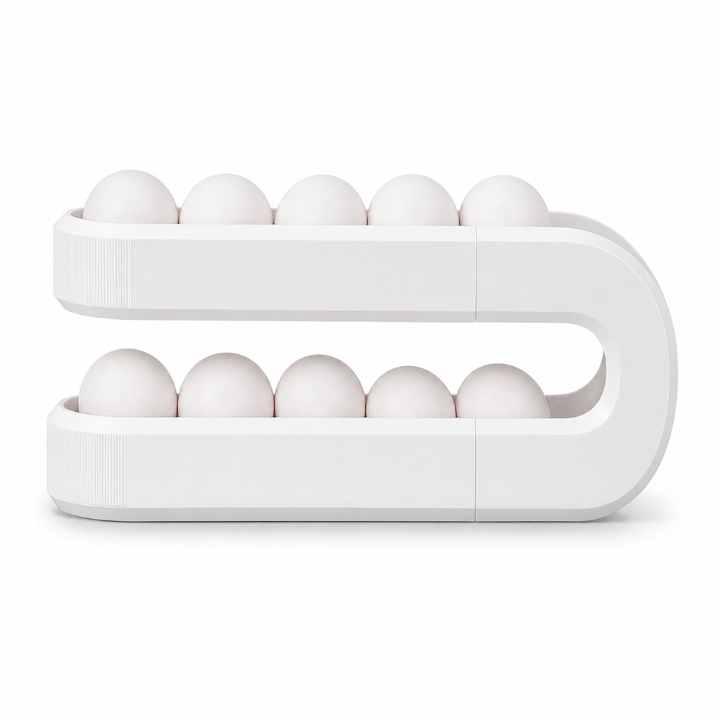 Dispensador de Ovos 10 Unidades — Organização Inteligente para sua Geladeira