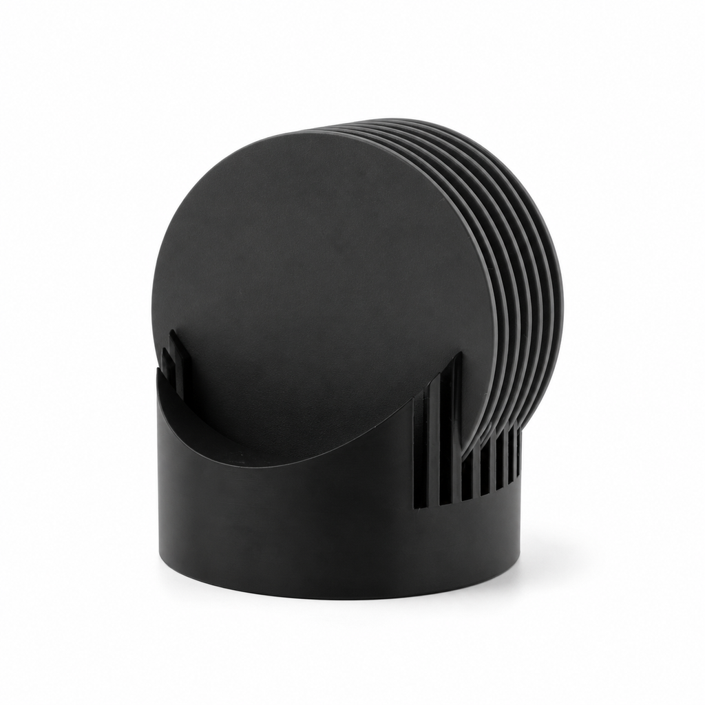 Kit Descanso de Copo com Suporte — 5 Unidades, Design Minimalista