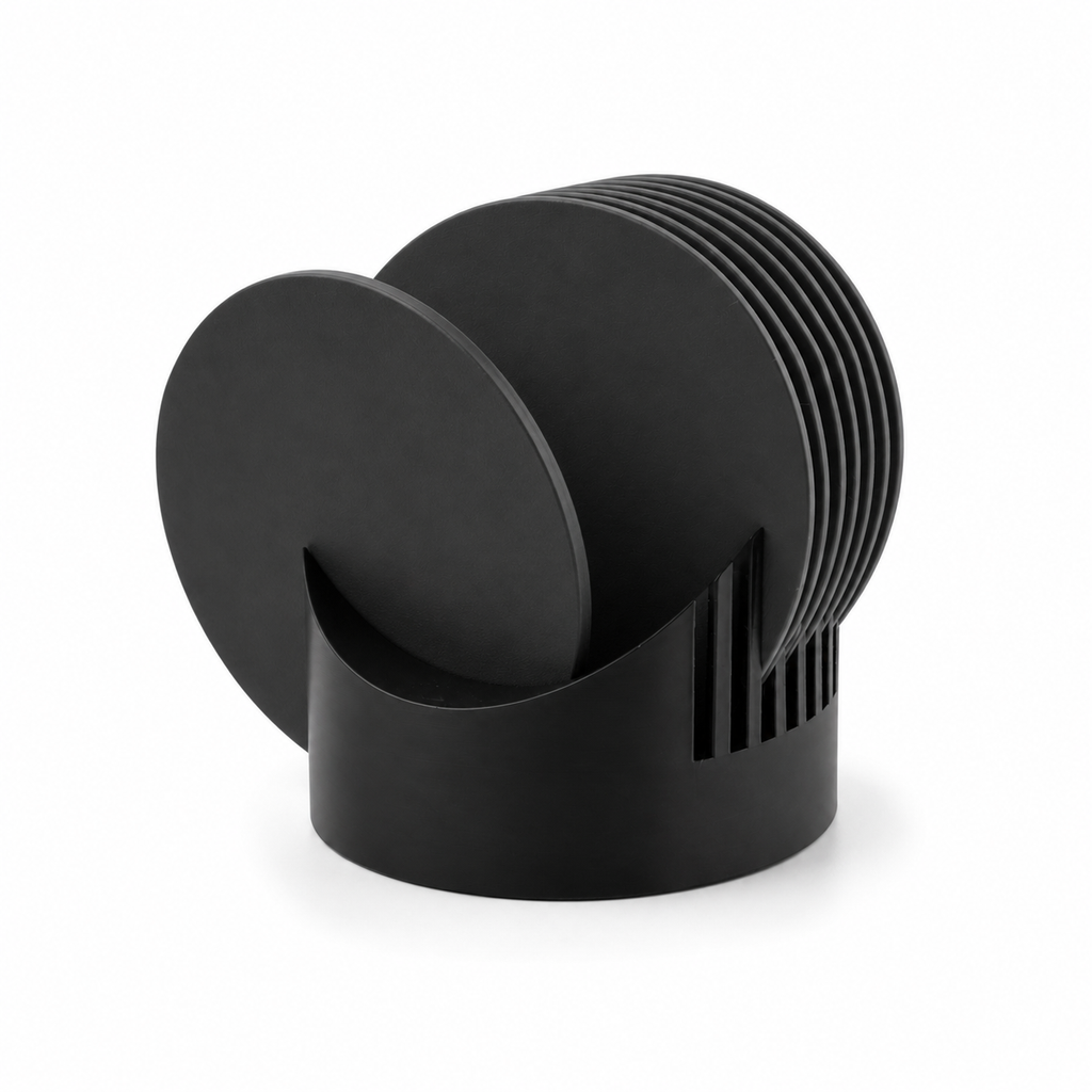 Kit Descanso de Copo com Suporte — 5 Unidades, Design Minimalista