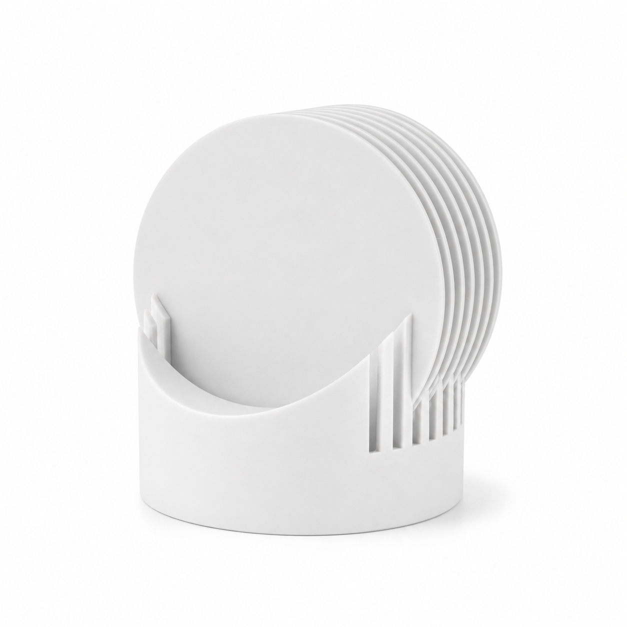 Kit Descanso de Copo com Suporte — 5 Unidades, Design Minimalista