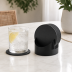 Kit Descanso de Copo com Suporte — 5 Unidades, Design Minimalista
