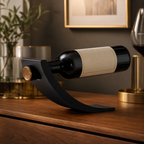 Suporte Cinético para Garrafa de Vinho — Equilibra, Balança e Impressiona