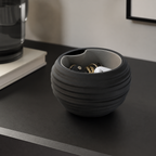 Vaso Esférico Canelado — Acabamento Estilo Cerâmica Artesanal