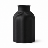 Vaso Canelado Alto — Acabamento Areia Fosco, Estilo Nórdico
