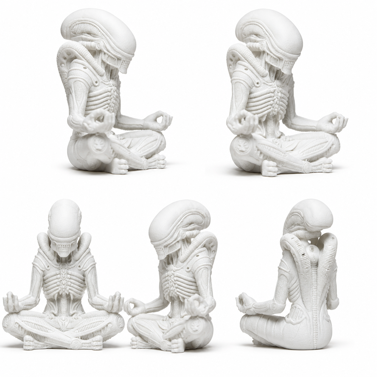Miniatura Xenomorph Meditando — Figura para Pintar e Colecionar