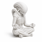 Miniatura Xenomorph Meditando — Figura para Pintar e Colecionar