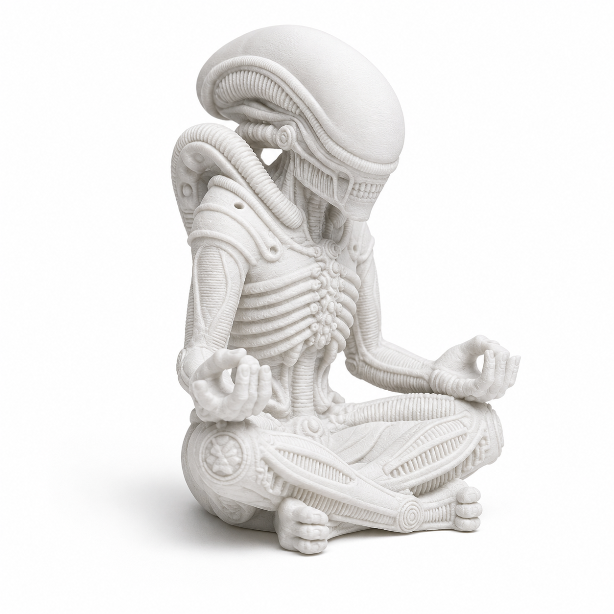 Miniatura Xenomorph Meditando — Figura para Pintar e Colecionar