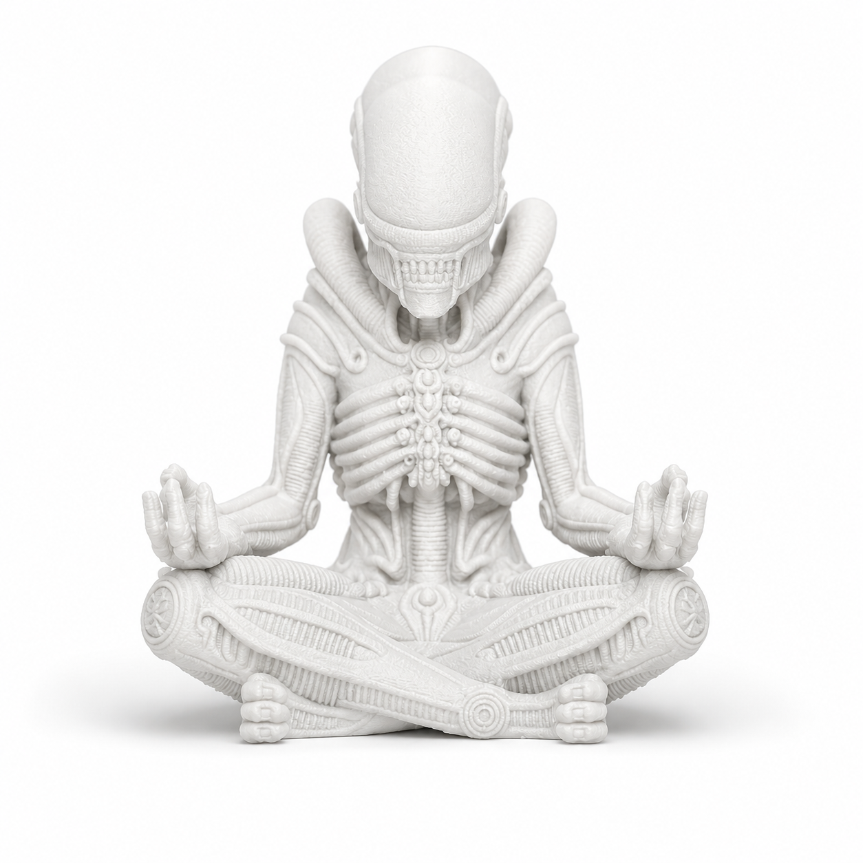 Miniatura Xenomorph Meditando — Figura para Pintar e Colecionar