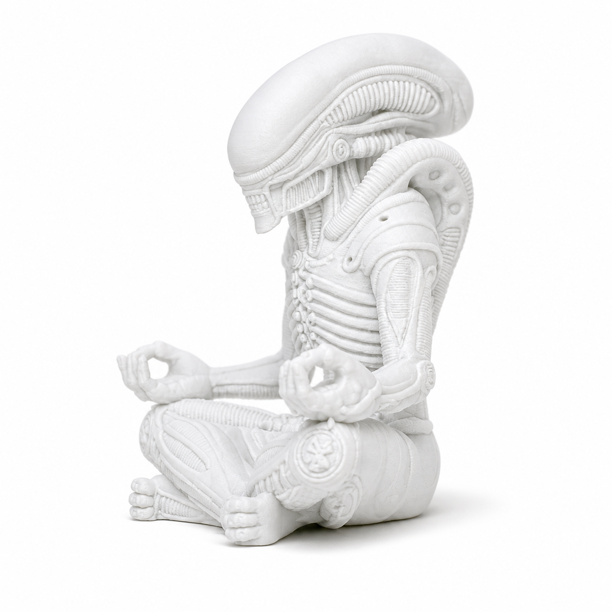 Miniatura Xenomorph Meditando — Figura para Pintar e Colecionar