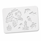 Stencil Vida Marinha — Molde para Pintar em Camiseta, Parede, Papel e Muito Mais