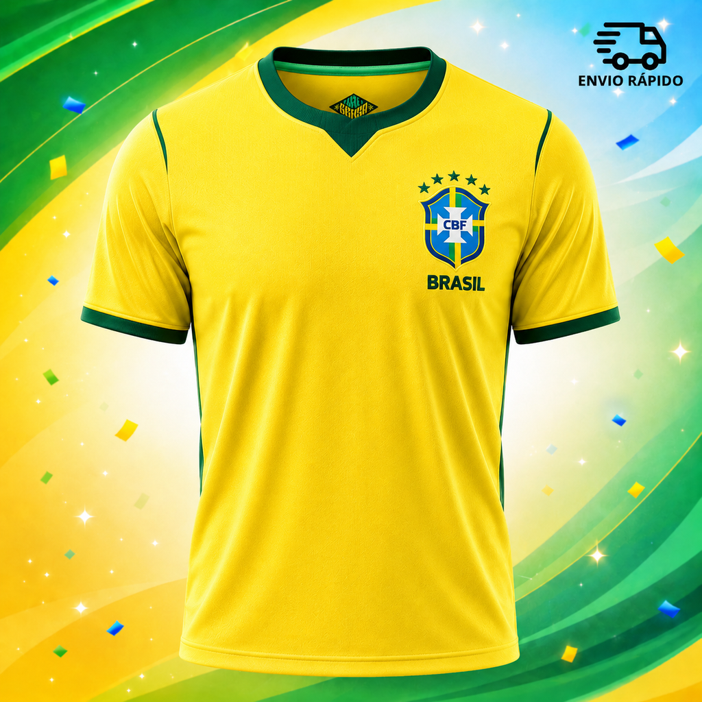 Camisa Brasil Copa do Mundo 2026 Com Seu Nome Personalizado