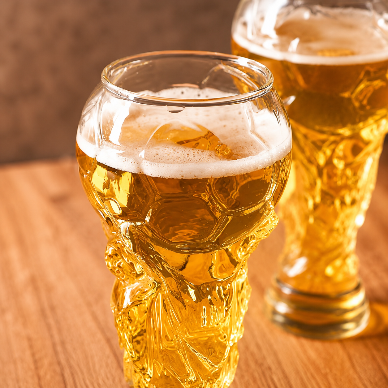 Copo de Cerveja em Formato de Troféu da Copa do Mundo 2026 - Vidro de Alta Resistência
