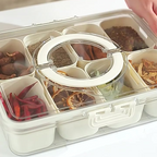 Organizador de Alimentos em Acrílico com 8 Divisórias – Transparente, Hermético e Multiuso