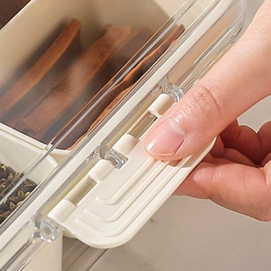 Organizador de Alimentos em Acrílico com 8 Divisórias – Transparente, Hermético e Multiuso